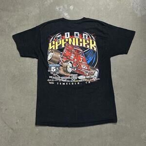 Vintage Hanes Mike Spencer NASCAR Graphic Tee